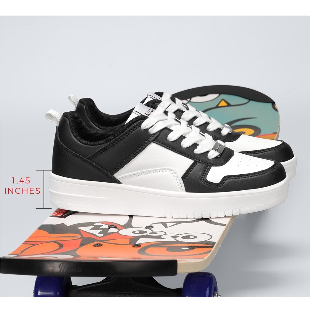 Lucky Step Fashion Sneakers Black and White - Picture 5 of 9